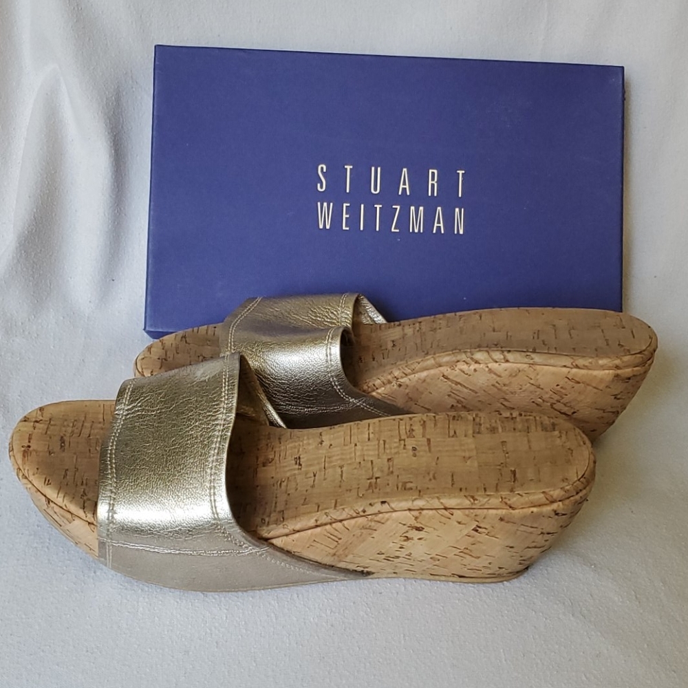 Stuart Weitzman Kimono Leather Mule Size 11M